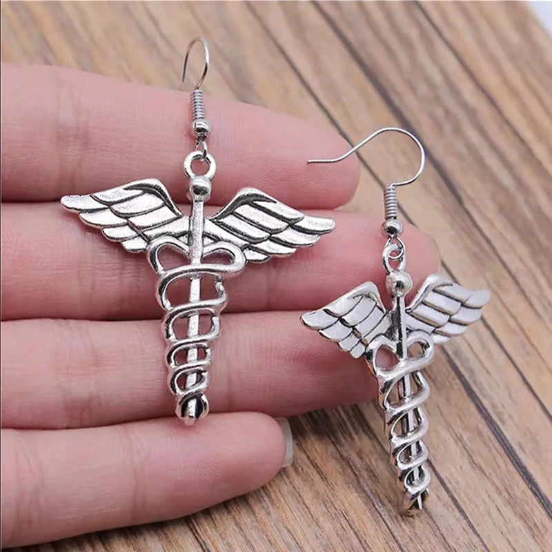 Vintage Fairy Wings Grunge Hanging Earring