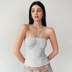 Bow Sweet Girl Y2K Backless Crop Top