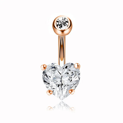 Crystal Round Gothic Surgical Belly Ring