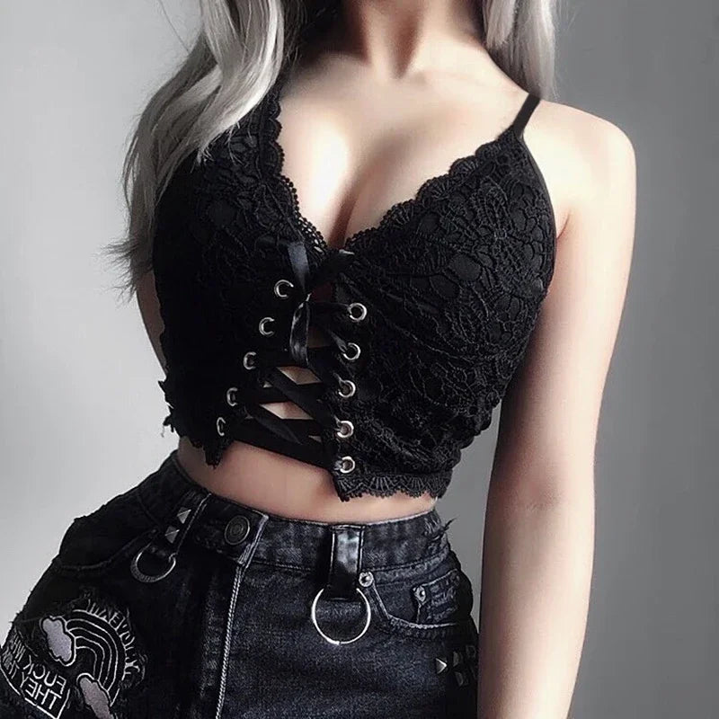 Sexy Lace Corset Party Bralette Crop Top Main image