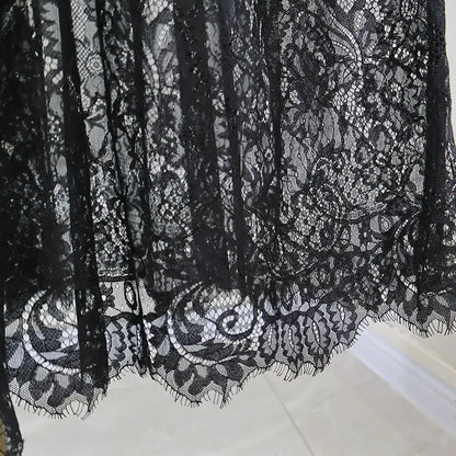 See Through Lace Maxi Party Skirt