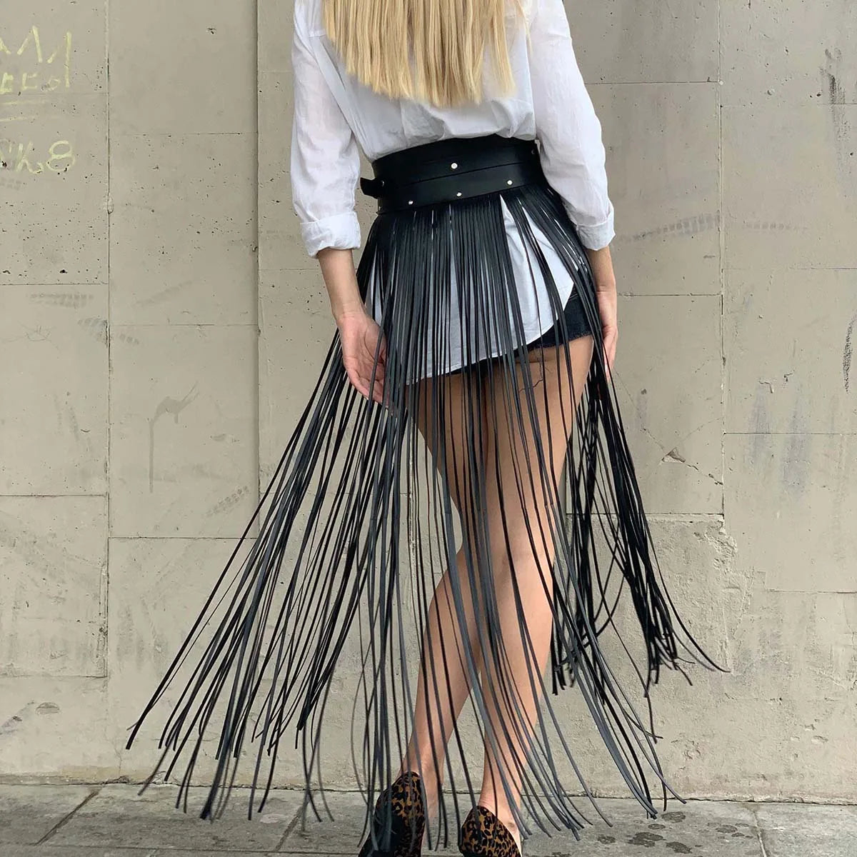Sexy Gothic Leather Harness Waist Belt