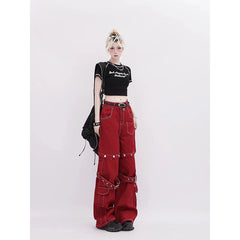 Grunge Baggy Straight Pants