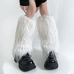 Gothic Harajuku Faux Fur Plush Sock