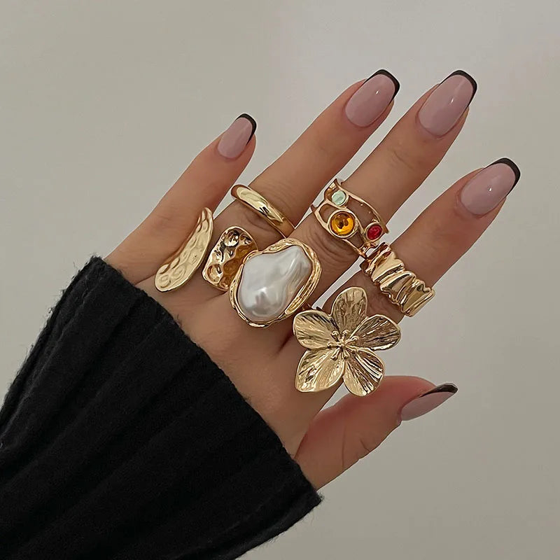 European Baroque Pearl Gothic Ring