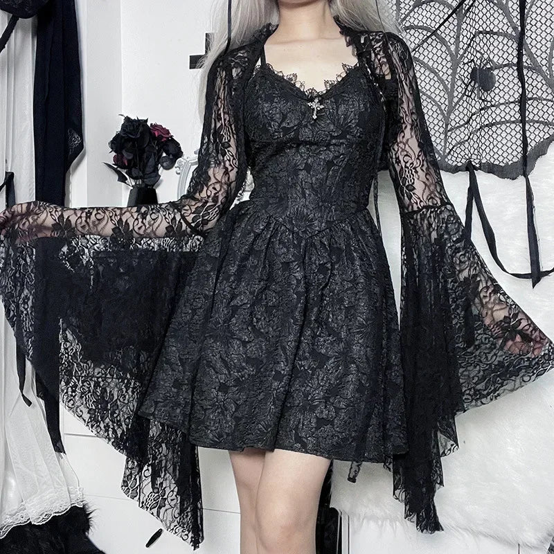 Long Sleeve Punk Mesh Top Secondary image