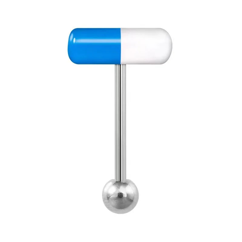 Acrylic Capsule Hip Hop Candy Tongue Ring