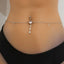 Rhinestone Chain Gothic Dangle Belly Ring