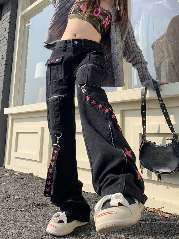 Star Print Strap Pants Main image