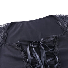 Gothic Square Neck Short Sleeve Corset