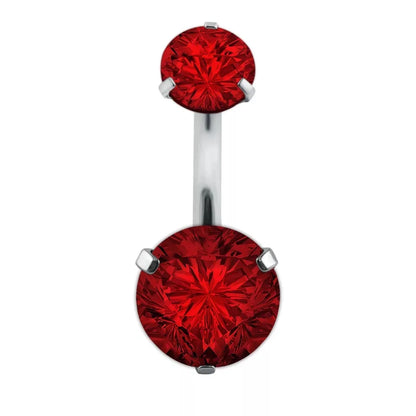Crystal Round Gothic Surgical Belly Ring