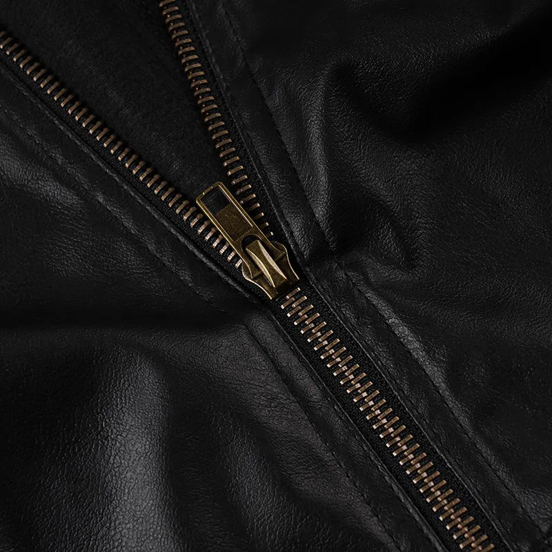 Black Zipper Crop Jacket