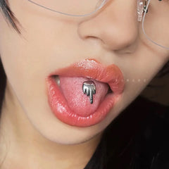 Stainless Steel Hand Finger Punk Tongue Ring