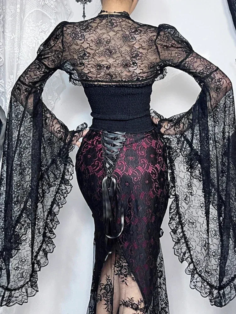 Gothic Retro See Through Blouse
