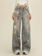 Blue Gothic Baggy Oversize Harajuku Pant