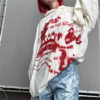Gothic Grunge Hole Design Hoodie