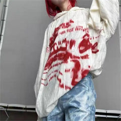 Gothic Grunge Hole Design Hoodie