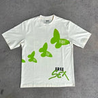 Cartoon Letter Print Oversized Cotton T-shirt