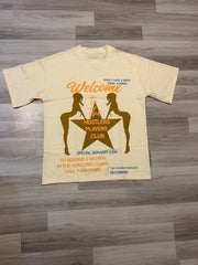 Graffiti Print Casual Cotton T-shirt