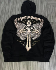 Affliction Retro Gothic Skull Hoodie