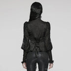 Glossy Textured Gothic Blouse