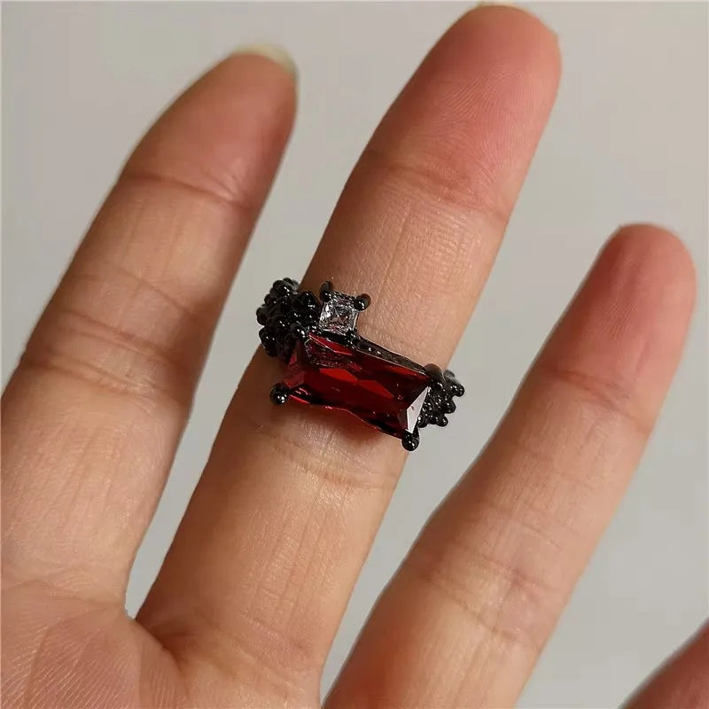 Antique Midi Bohemian Black Gothic Ring