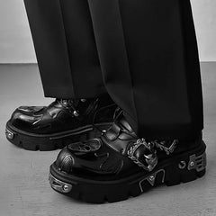 Punk Gothic Motorcycle Platform Sneaker