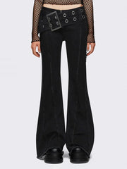 Lace-Up Detail Stretch Pants