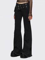 Lace-Up Detail Stretch Pants