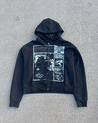 Gothic Cartoon Print Pullover Hoodie
