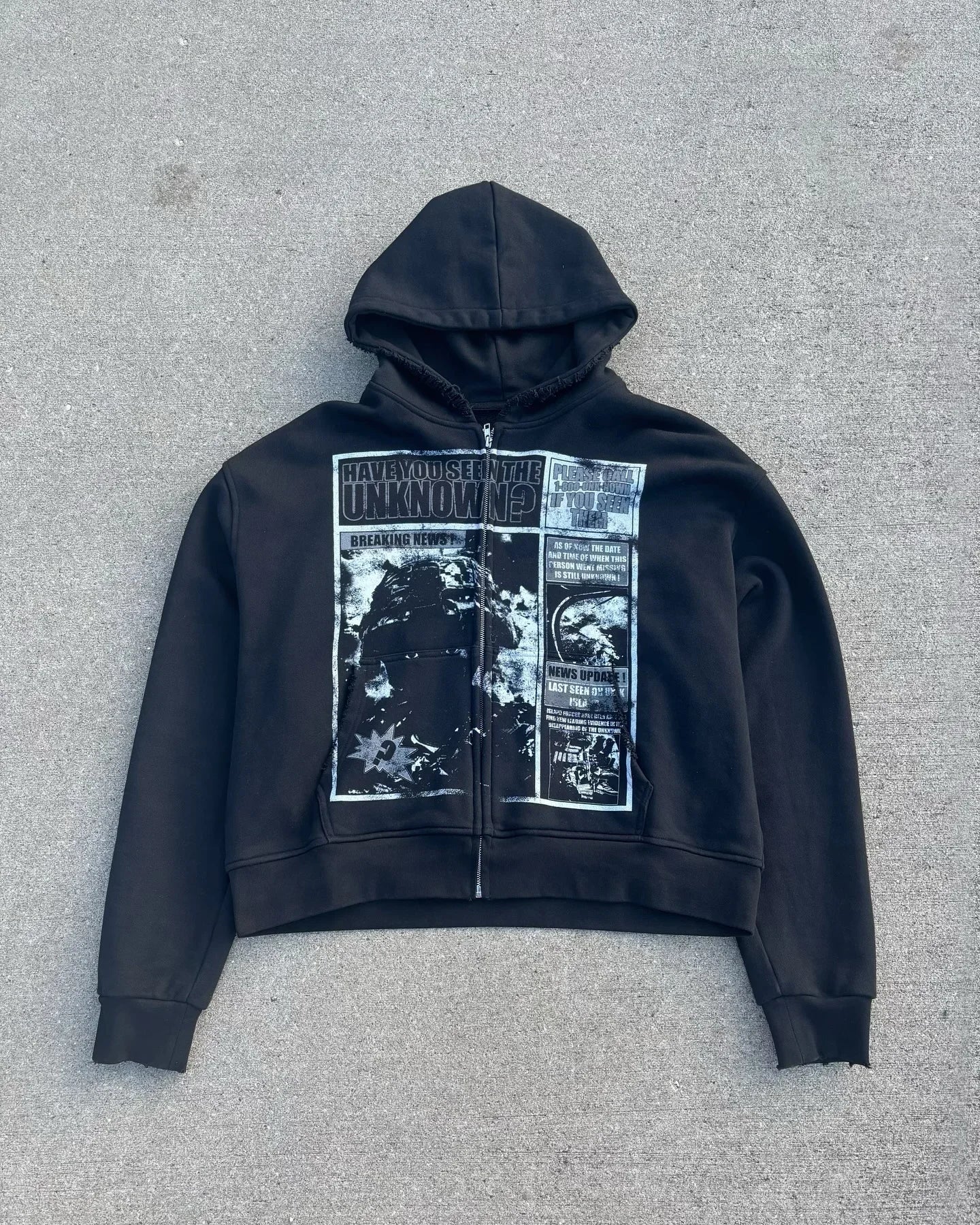 Gothic Cartoon Print Pullover Hoodie