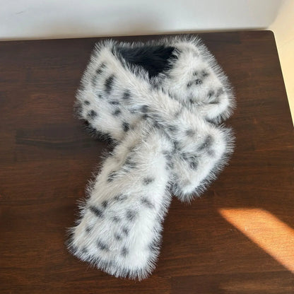 Gothic Leopard Fur Chain Belt Sock