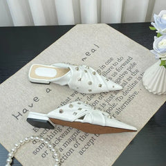 Leather Rivet Flat Gothic Sandal