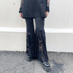 Lace Patchwork Flare Pants