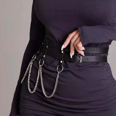Trend Gothic Punk Leather Waist Belt