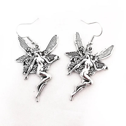 Vintage Fairy Wings Grunge Hanging Earring