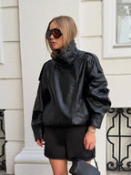 Asymmetric Pocket Zipper Jacket