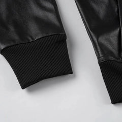 Turtleneck Crop PU Jacket