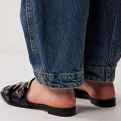 Trendy Designer Platform Pumps Leather Flat