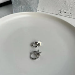 Gothic Demon Wings Cross Chain Stud Earring