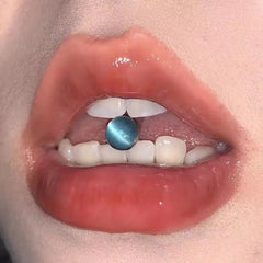 Opal Titanium Steel Cat's Eye Tongue Ring