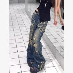 Vintage Washed Wide Leg Pants