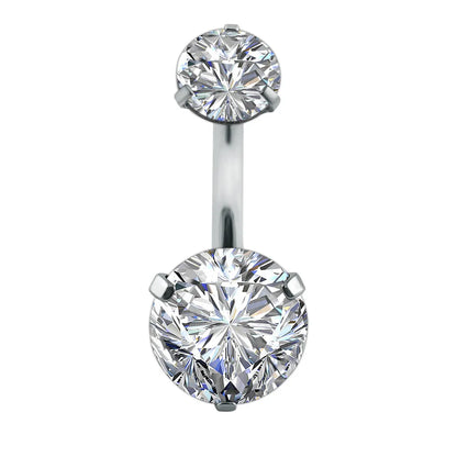 Crystal Round Gothic Surgical Belly Ring