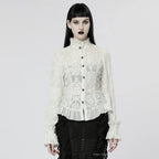 Gothic Flare Sleeve Chiffon Blouse