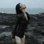 Slim Fit Fringed Biker Jacket