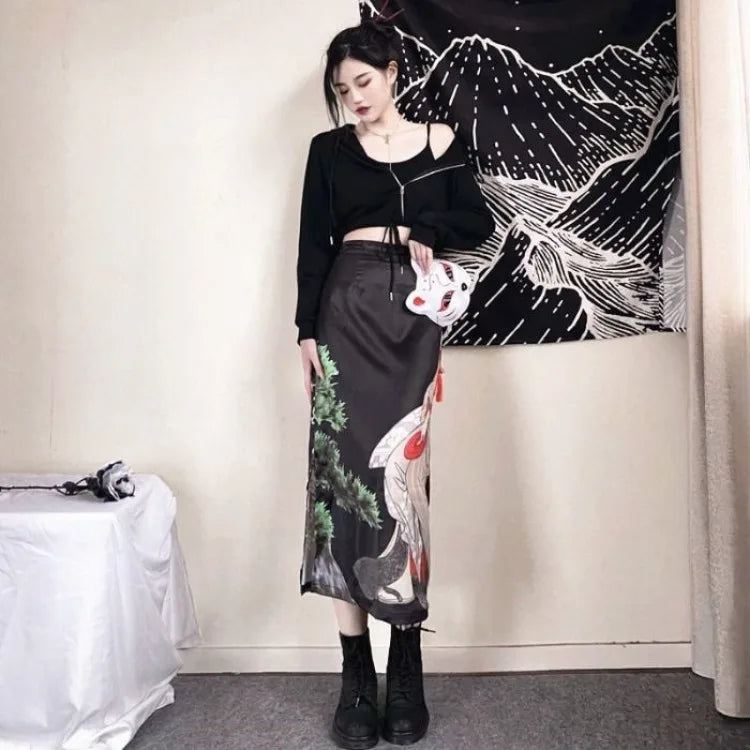 Plaid Patchwork Flounce Skirt