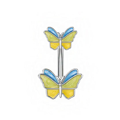 Gothic Butterfly Pendant Belly Ring