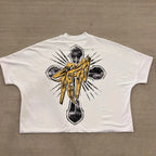 Retro Art Graphic Cotton Oversized T-shirt