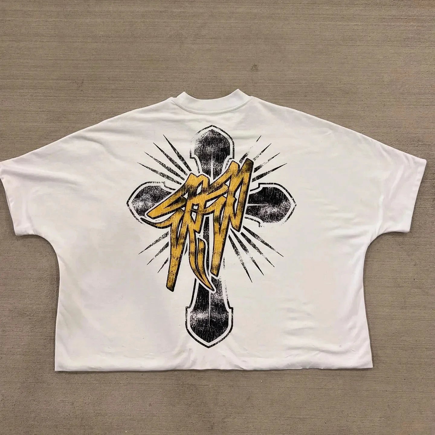 Retro Art Graphic Cotton Oversized T-shirt