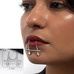 Dark Punk Hip Hop No Piercing Metal Lip Stud